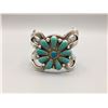 Image 2 : Heavy, Sandcast Turquoise Bracelet