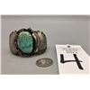 Image 9 : Heavy, Sandcast Turquoise Bracelet