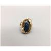 Image 1 : Gold Ring with High Grade Spiderweb Turquoise