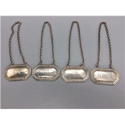 Tiffany and Co. Sterling Silver Bottle/Decanter Tags