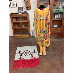 Apache Jingle Dress Dance Outfit and Accessories