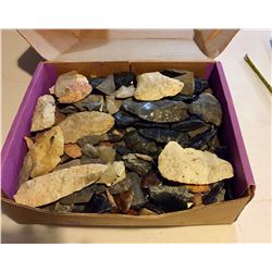 Box of Prehistoric Stone Knapping Items