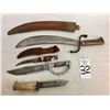 Image 10 : Group of Fixed Blade Knives - Machete