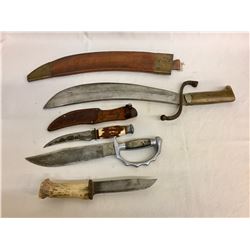 Group of Fixed Blade Knives - Machete