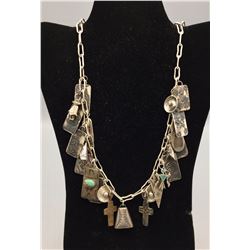 Nice Sterling Silver Charm Necklace
