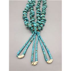 Large Turquoise and Shell, Jocla Necklace