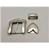 Image 3 : Navajo Sterling Silver Belt Buckle Set