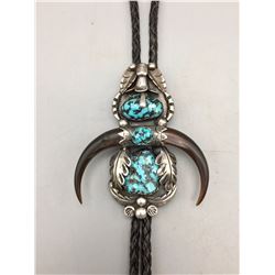 Vintage Carl Luthey Shop Turquoise Bolo