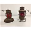 Image 1 : Antique Red Signal Lanterns