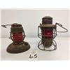 Image 8 : Antique Red Signal Lanterns