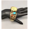 Image 2 : Vintage Turquoise and Coral Watch Bracelet