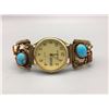 Image 3 : Vintage Turquoise and Coral Watch Bracelet