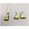 Image 1 : Gaspeite Pendant and Earrings