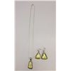 Image 2 : Gaspeite Pendant and Earrings