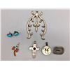 Image 1 : Group of Pendants, Pin, and Earrings