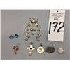 Image 8 : Group of Pendants, Pin, and Earrings