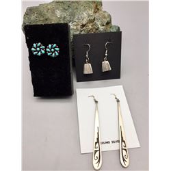 3 Pairs of Earrings