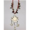 Image 8 : Vintage Coral and Silver Necklace - Mexican