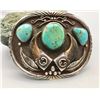 Image 1 : Sterling Silver, Turquoise and Bear Claw Buckle