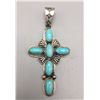 Image 1 : Sterling Silver and Turquoise Cross Pendant