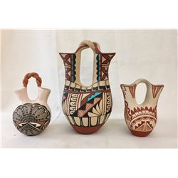 3 Pueblo Wedding Vases