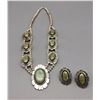 Image 2 : Turquoise Inlay Necklace and Earrings