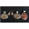 Image 1 : Group of Three Pendants and One Pair of Earrings
