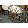 Image 1 : Sixteen spoke oak carriage wheel, 39" in diameter