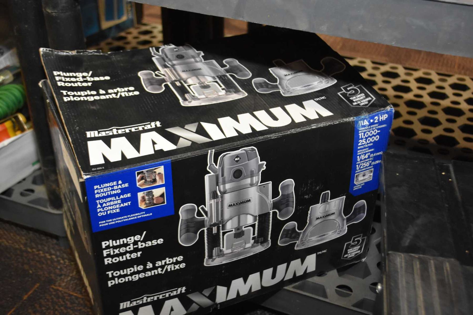 Table top router table, selection of rotor bits, MasterCraft maximum ...