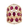 Image 2 : 3.90 ctw Ruby and Diamond Ring - 14KT Rose Gold