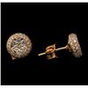 Image 2 : 1.00 ctw Diamond Earrings - 14KT Rose Gold