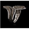 Image 3 : 18KT White Gold 1.59 ctw Diamond Ring