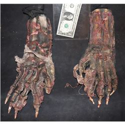 MUMMY ALIEN DEMON CREATURE WEARABLE COSTUME GLOVES 1