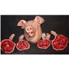 Image 1 : PIG HEAD AND PARTS BLOODY SILICONE VERY REALISTIC