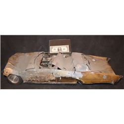 EARTHQUAKE 1974 CRUSHED AND BURNED LARGE SCALE MINIATURE CADILLAC