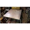Image 1 : 3 FOOT BY 3 FOOT ROLLING STAINLESS STEEL CART