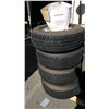 Image 1 : SET OF FOUR MICHELIN P255/70 R16 TIRES ON RIMS WITH BOX OF BEAUTY CAPS