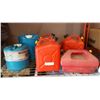 Image 1 : LOT OF JERRY CANS AND WASTE CANS AND COOLERS