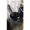 Image 1 : 2 GARBAGE CANS WITH LOT OF GOLF CLUBS