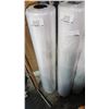 Image 1 : 2 ROLLS OF FIFTY 92 BY 91 INCH PLASTIC TUBING ROLLS, CUT TO SIZE AND SEAL FOR BAGS