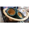 Image 2 : BASKET OF CERAMIC FLOWER POTS