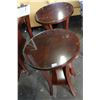 Image 1 : PAIR MODERN ROUND GLASSTOP ENDTABLES