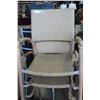 Image 2 : 2 NEW ALUMINUM AND WICKER FRAMED TALL PATIO BARSTOOL