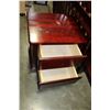 Image 2 : QUEENSIZE CHERRY FINISH BEDFRAME AND NIGHTSTAND