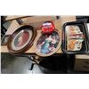 Image 1 : 2 VINTAGE PICTURES, COKE TRAYS, AND TIN