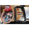 Image 2 : 2 VINTAGE PICTURES, COKE TRAYS, AND TIN