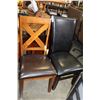 Image 1 : 2 LEATHER DINING CHAIRS