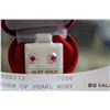 Image 2 : 14K MOTHER OF PEARL RUBY EARRINGS