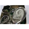 Image 2 : BOX OF SILVER TONE JEWELLRY AND PICTURE FRAME