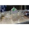 Image 1 : CRYSTAL SHRIMP COCKTAIL DISHES AND LIDDED CRYSTAL CANDY DISH